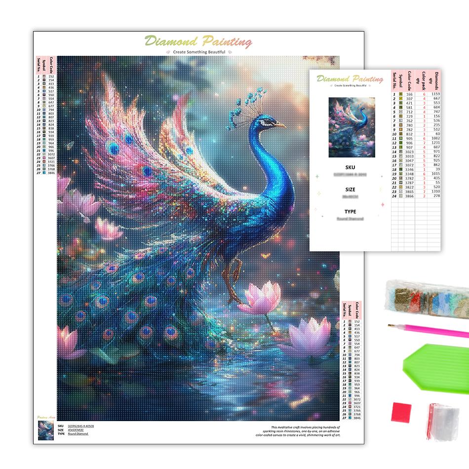 Diamond Painting Complete Kit Animal Diamond Embroidery Wall Decoration Craft Diy Kits Gift Handmade Crystal 5D Diamond