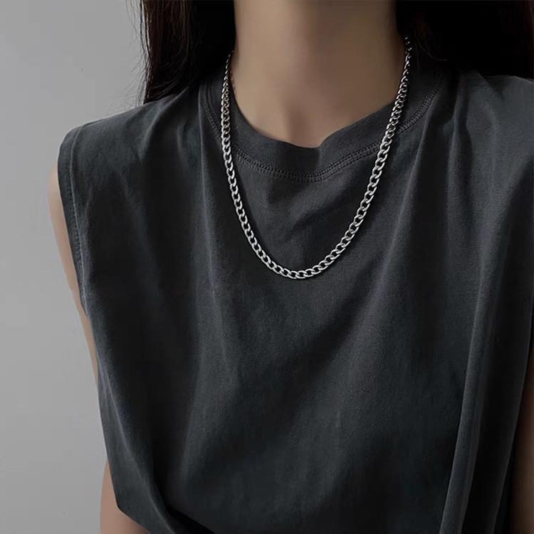 Europe, America, Simple Double-layer Stacked Back Chain Love Necklace Female, Harajuku Hip-hop Peach Heart Necklace