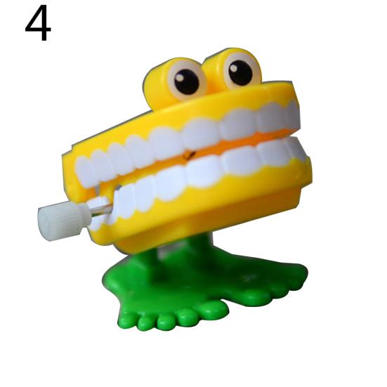 Funny Cartoon Teeth Denture Foot Wind Up Clockwork Educational Kids Spring Toy
