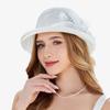 Summer Retro Style Basin Hat Women's Sunscreen Sunshade Hat Curled Topper Hat