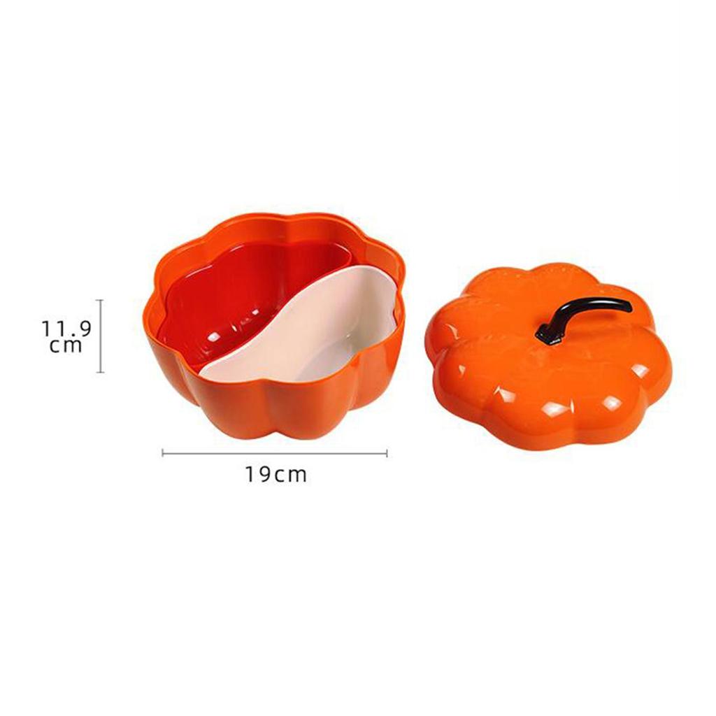 Halloween Pumpkin Snack Tray Desktop Food Display with Lid Candy and Nut Dishes for Cookies Sweets Nuts Dessert Chocolates