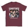 Oversized TShirt Beach Timothee Chalamet American Actor Hip Hop T Shirts Cotton Tshirt for Man Y2K Basic Short Sleeve Top Tees