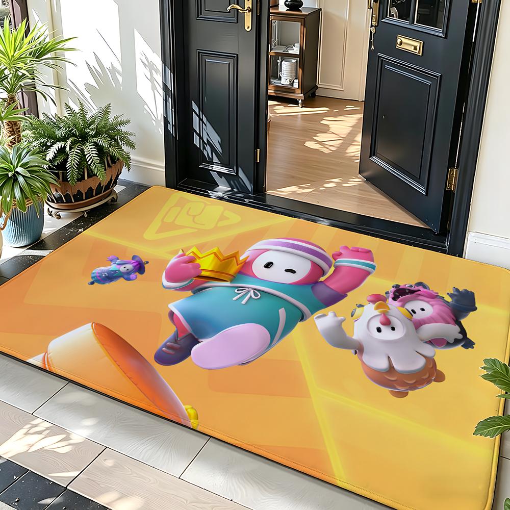 Game F-Fall G-Guys Floor Mat Soft Flannel Floor Mat Suitable for Entryways, Living Rooms, Bedrooms, and Bathrooms