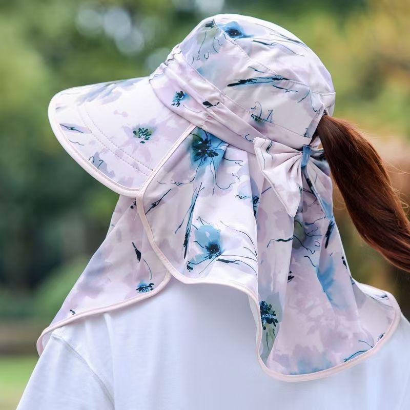 Dayan Sun Hat for Women Summer Cycling Face Covering UV Protection Large Eave Sun Hat