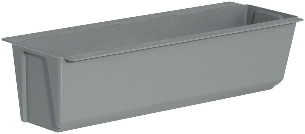 Flowerpot + brackets for mounting on a pallet or fence Easy 37x10x10cm gray