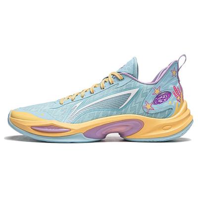 Li Ning Super Light 2024 Basketballschuhe Herren Niedrig geschnitten Eis erfrischend Blau ABAU011-7