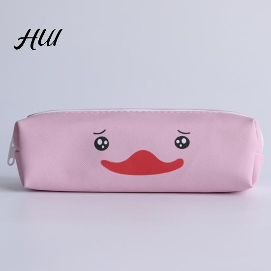 Lightweight Kids Pen Bag Cute Animal Pencil Case, Cartoon for Students, Anti-stain Holder Large Capacity Stationery Organizer School, Cylinder Zipper