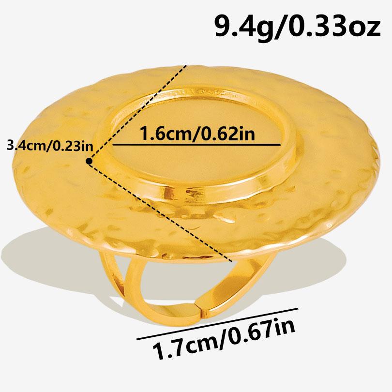 Round Oval Square Heart Blank Settings DIY Rhinestone Drip Oil Silver/Gold Color Stainless Steel Rings For Women Men Accessories