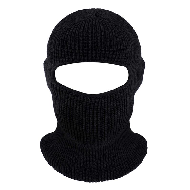 Mehrfarbige Thermomaske Einfarbige Gestrickte Vollgesichtsmaske Outdoor-Aktivitäten