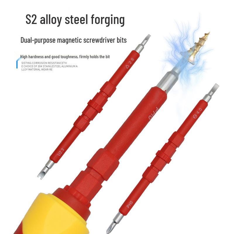 8-teiliges isoliertes Multifunktions-Schraubendreher-Set - Hochspannungsfest, magnetisch, ideal für Elektriker