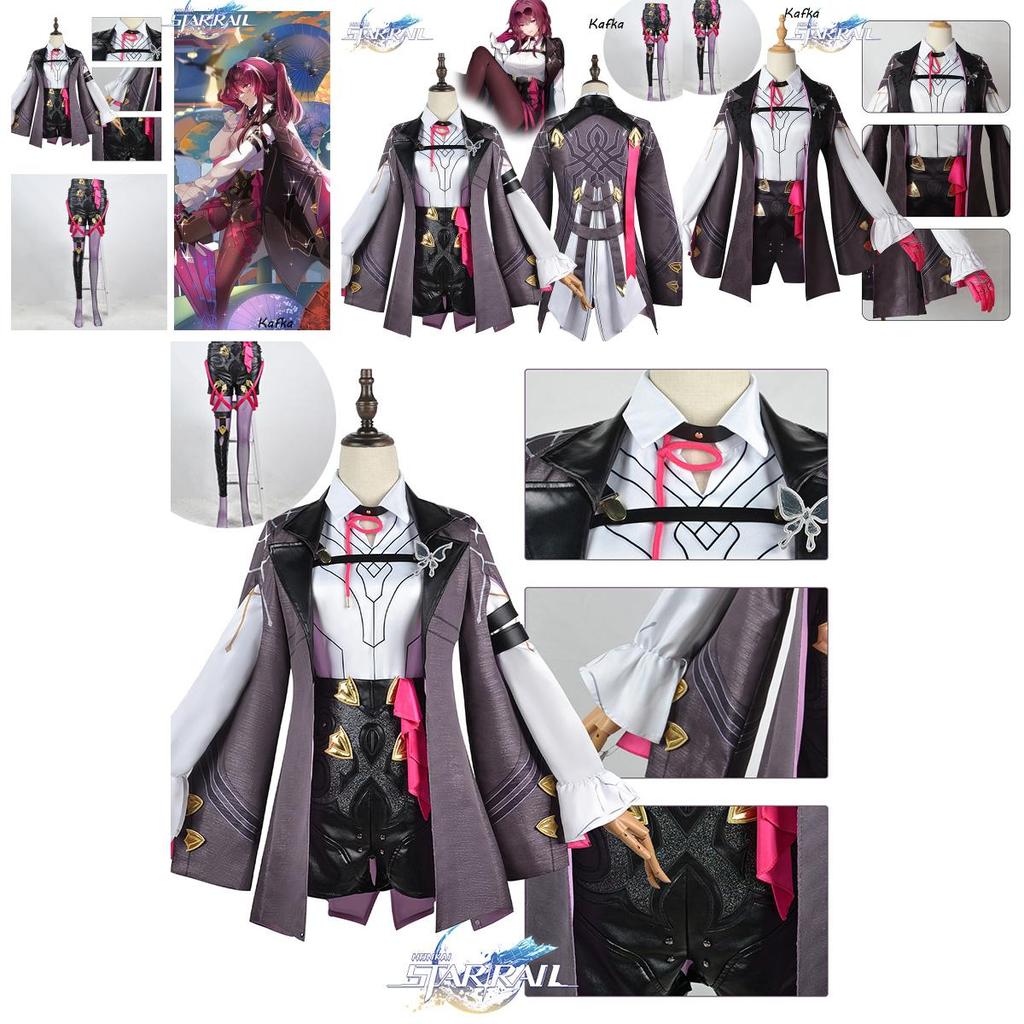 Honkai Star Rail Kafka Cosplay Costume Full Set For Women, Polyester Fabric Xs-xxxl