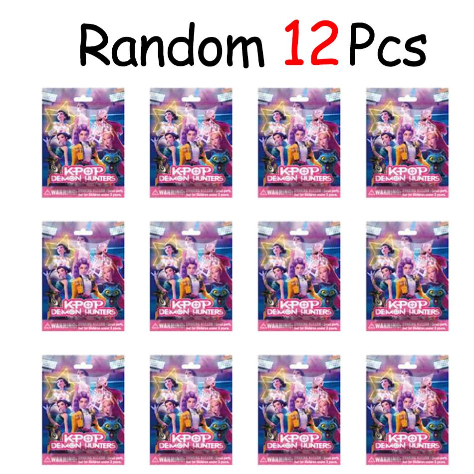 24pcs Random Blind Box 5-12cmAnime KPop Demon Hunters Girl Group RUMI MIRA ZOEY Figure Action Pvc Model Toys Ornaments Gifts