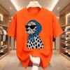 T-shirt Unisex Estiva Retrò con Stampa Dalmata per Donna e Uomo in Cotone Traspirante a Maniche Corte Top Oversize
