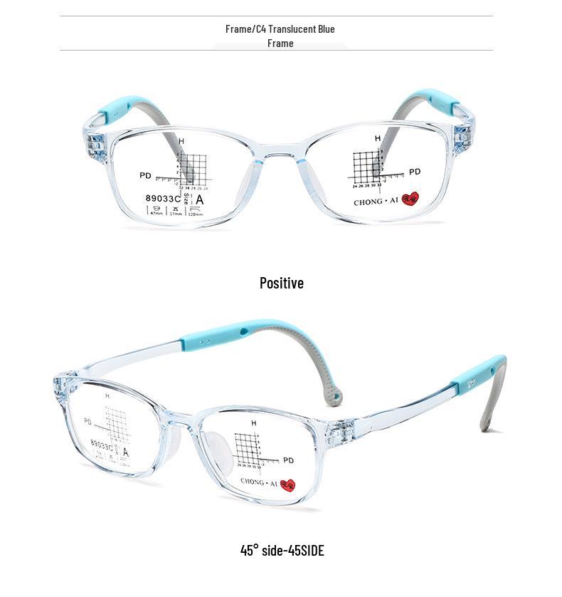 Unbreakable Kids' Silicone Myopia Glasses - Anti-slip, Transparent Frames for Boys and Girls, Prescription-Compatible