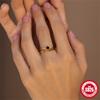 S925 Sterling Silver Three-Piece Set With Black Diamonds, Dark Women'S Fashion Geometric Zircon Stacked Ring Ring