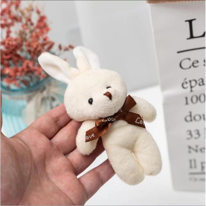 Plush Onepiece Rabbit Toys Little Bunny Pendant  Keychain Creative Doll Children's Gift for Small Girls