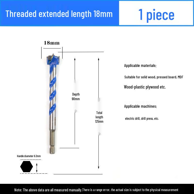 Extra Long Wood Hole Saw & Drill Set for Woodworking, Hinge, Plastic, and Door Panels