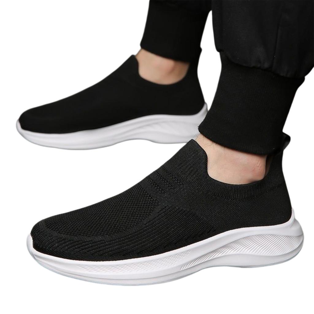 Men's Summer Outdoor Breathable Casual Shoes Slip On Lightweight Flexible Sole Athletic Sneakers for Walking Running and Daily Use