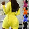 Women's Button-down Functional Buttoned Flap Adults Jumpsuit