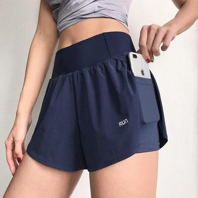 Pantalones Cortos Deportivos Holgados de Moda para Mujer Pantalones de Fitness Antiluz Pantalones de Yoga de Cintura Alta Pantalones para Correr de Secado Rápido Pantalones Casuales