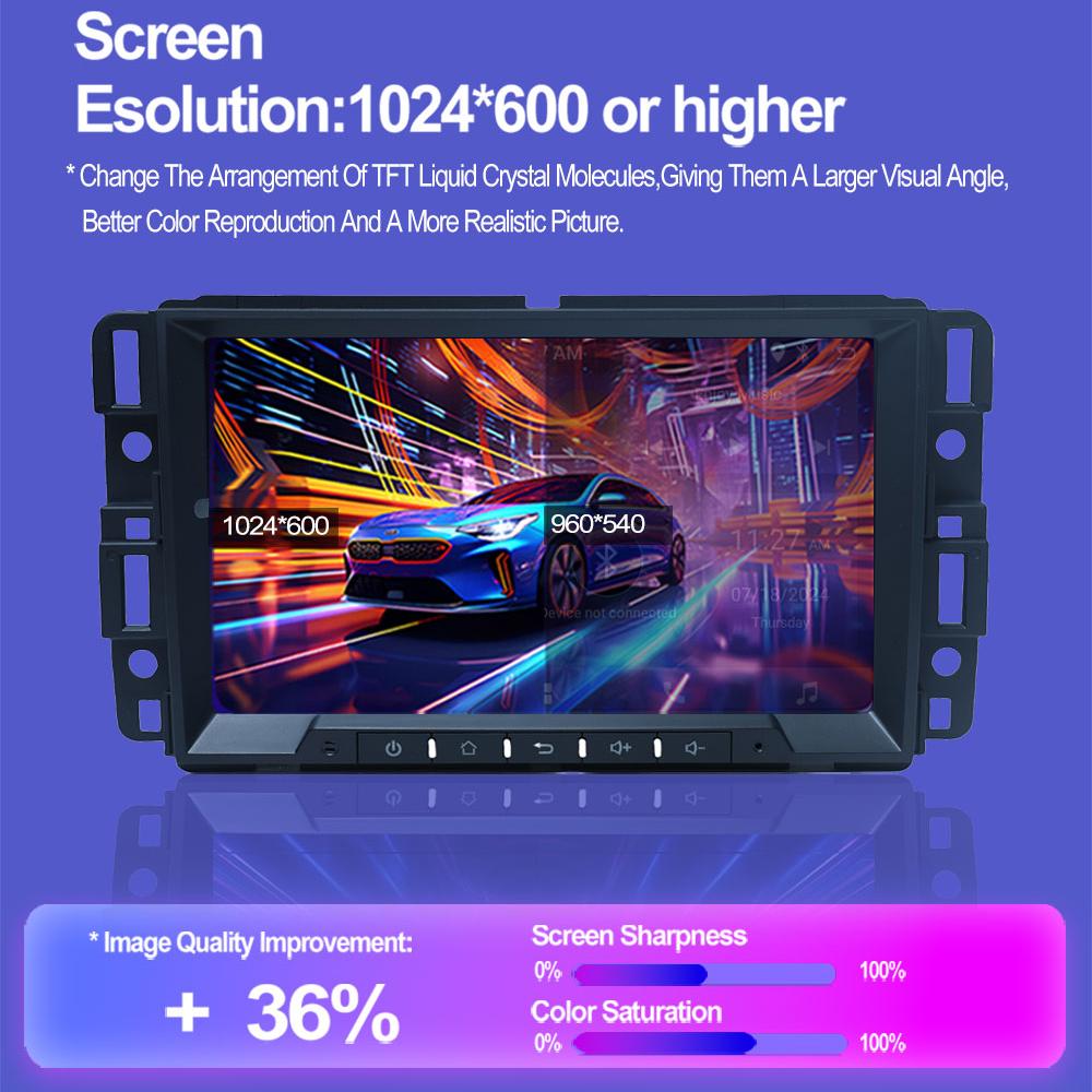 8'' Car Radio Android for GMC Acadia Savava Sierra Chevrolet Avalanche Suburban Carplay 2Din Autoaudio Head Unit Navigation GPS 1+32GB