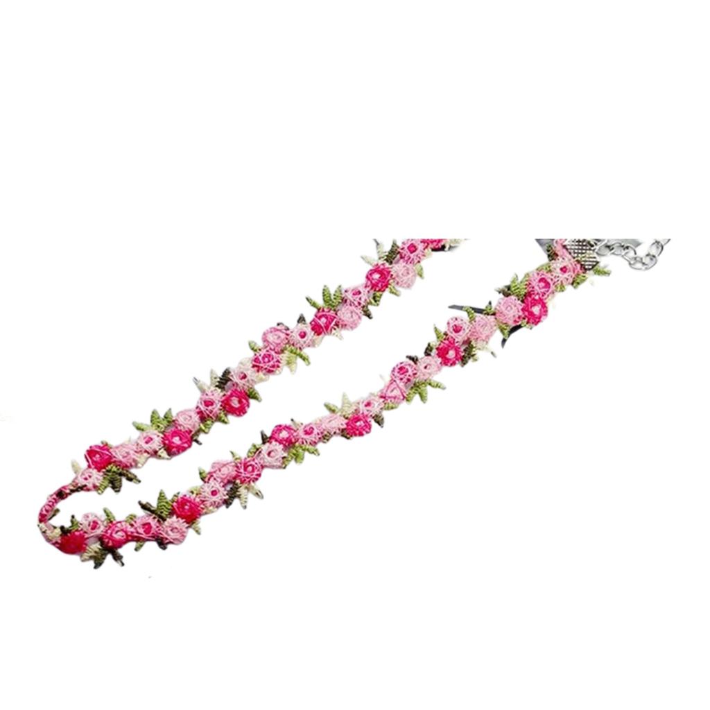 Women's Adjustable Lace Collar Necklace Elegant Neckband Choker Necklace Beautiful Embroidered Flower Neck Jewelry