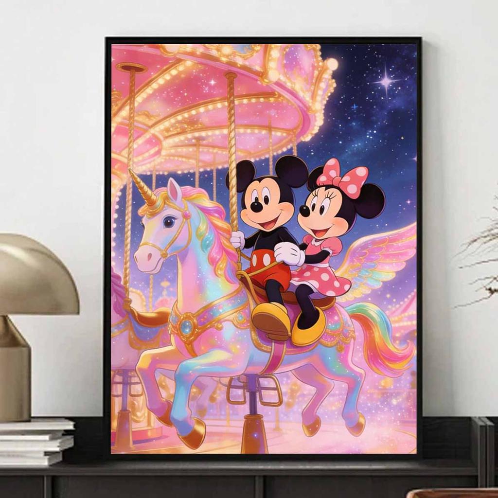Disney Diamond Paint Mosaic Art Painting Kit Mickey Minnie Mouse Unicorn Carousel Handmade DIY Home Decor