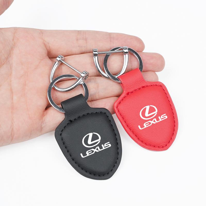 Interior Stickers Car Keychain Shield Leather Keyring Car Motorcycle Keyring Holder For Lexus RX330 IS250 Ct200h ES300h RX350 IS