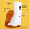 Military-Style Non-Slip White Rubber Boots for Men and Women - Thickened Wading Work Shoes