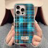 Winter Brown Lattice Grid Pattern Phone Case for iphone 17 Air 16 15 14 13 11 12 Pro Max 7 8 Plus X XS XR SE 2022 2020 16e Cover