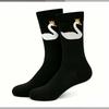 Matching Pattern Mid Calf Cotton Socks for Couples, Trendy Novelty Socks