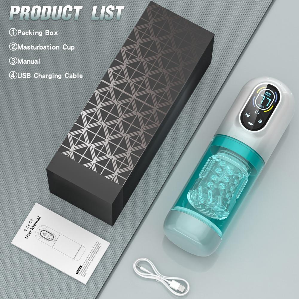 Automatic Male Masturbator - 7 Pleasure Modes (Sucking/Vibrating/Pumping) Rechargeable Penis Pump, Hands Free Adult Sex Toys