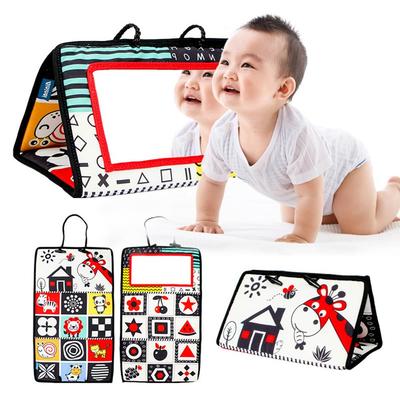Bebek Karın Üstü Zamanı Siyah Beyaz Yenidoğan Ayna Oyuncakları Bebekler İçin Montessori Gelişimi Emekleme Yüksek Kontrast Aktivite Duyusal Oyuncak