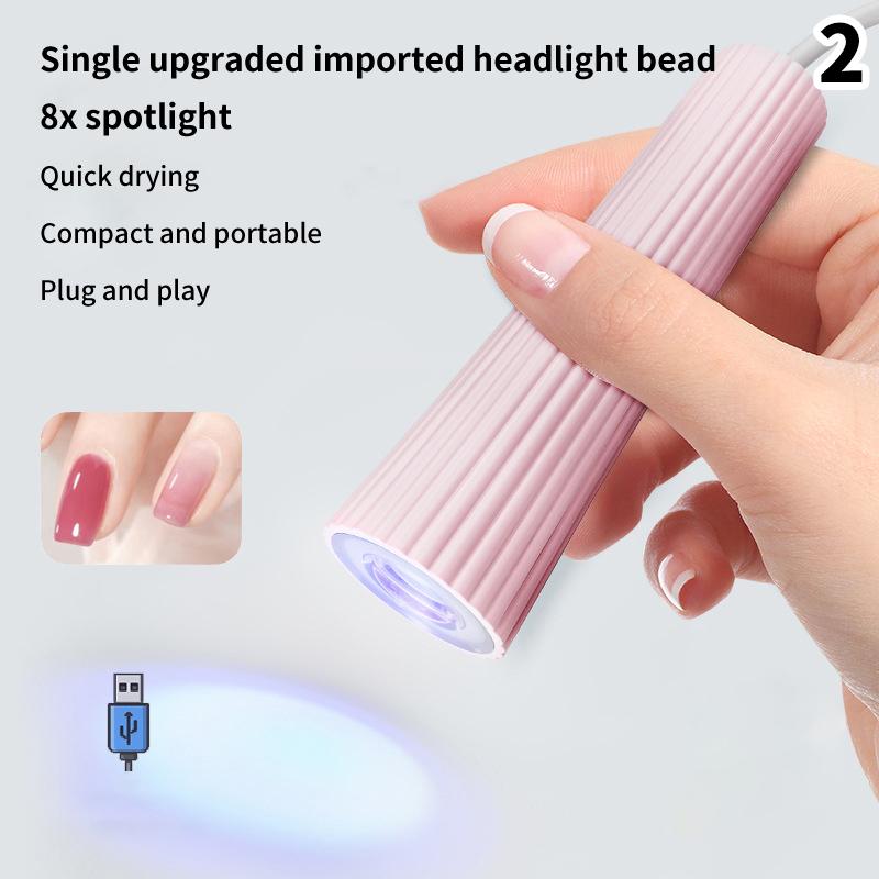 Mini Uv Led Neglelakkmaskin Håndholdt Hurtigtørkende Lakk Gelpoleringsherder Negletørker USB-kabel Neglekunst Lommelyktpenn
