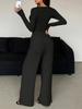 2025 European & American Sexy Slim Long-Sleeve Two-Piece Set
