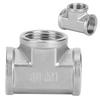 304 Stainless Steel Tee Threaded Pipe Connector for Industrial Pipe Shelf Household Tool