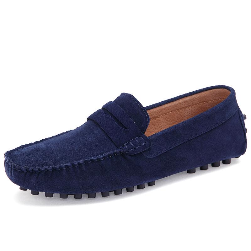 Men s Breathable Genuine Leather Slip-On Driving Shoes 38