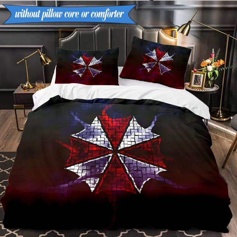 Umbrella Symbol 3pcs K-pop Music Group Bedding set,Ideal for Bedroom, Dormitory,Including Duvet Cover And 2pcs Pillowcases,Fan Gifts