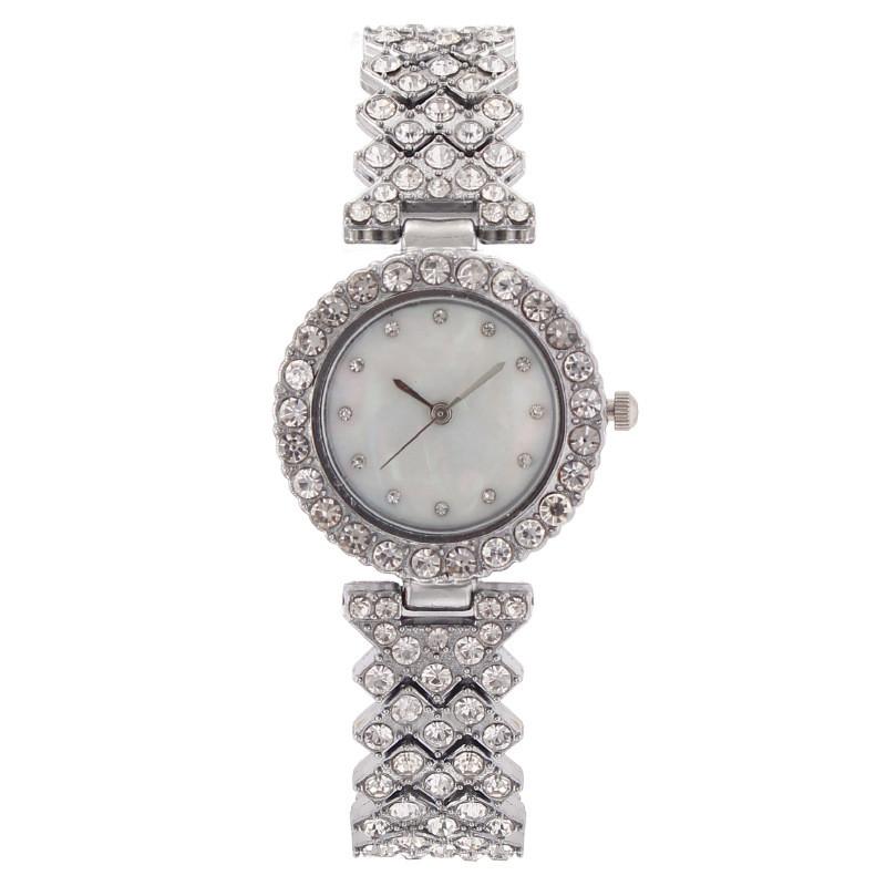 Stylish Jewelry Style Girl Wristwatch With Quartz Movement And Indicator серебряный