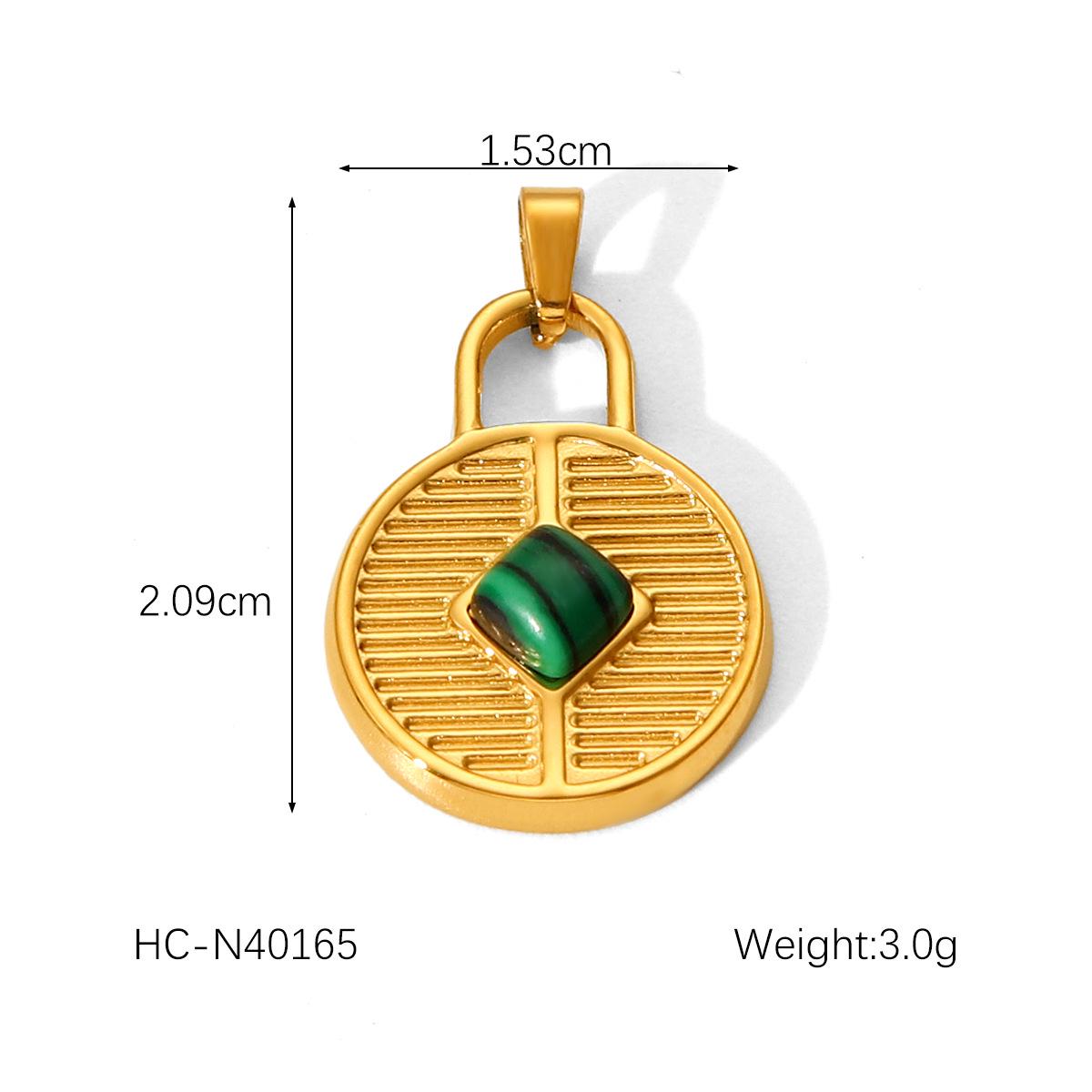 

Подвеска из титановой стали с натуральным камнем в европейском и американском стиле - роскошный французский ретро-ювелирный аксессуар из нержавеющей стали своими руками