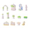 Mini Fairy Garden Accessories Miniature Tiny Waterfall Pavilion Roman Column Figurine for DIY Crafts Micro Landscape