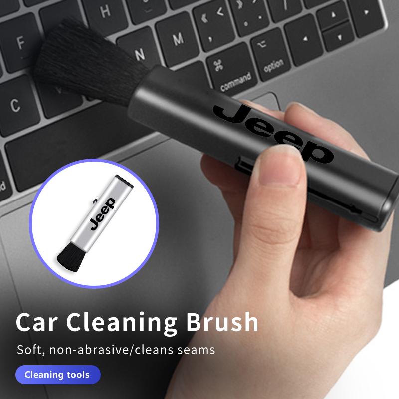 For Jeep Car Air Vent Cleaning Soft Brush Car Interior Crevice Dusting Grand Cherokee Wrangler JK Renegade Gladiator Compass QR3