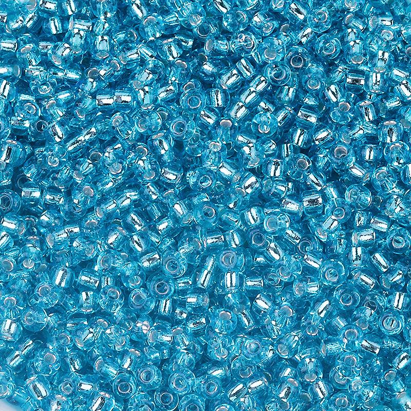 Forsølvede 3 mm glassfrøperler for DIY-smykker - Flere farger