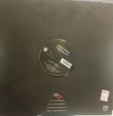 12inch Record SOUND SYSTEM - I Need Your Pain HB076 Heartbeat 1998 Italy Dance & Electronica Used