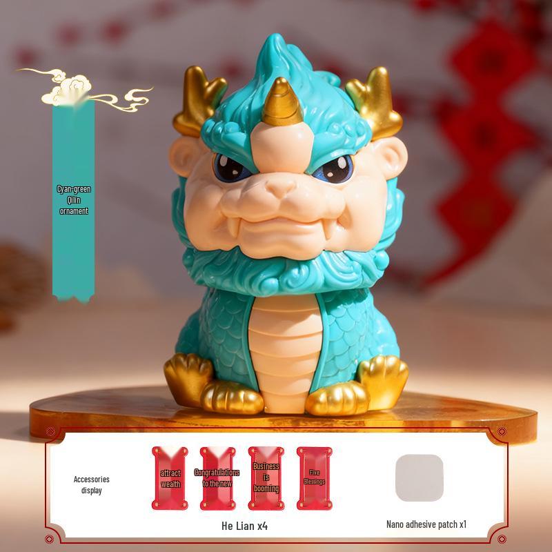 Solar-Powered God of Wealth Shaking Head Ornament - Creative Office Desktop Decoration for Wealth Attraction and Opening Ceremonies