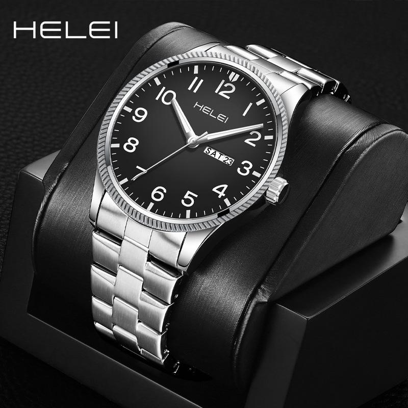 Men Clock Quartz Date Luxury Man Wristwatch Waterproof Luminous Stainless Steel Men's Watches Reloj