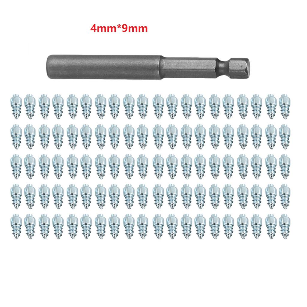 100ks 9mm/12mm Neklouzavé hřebíky z wolframové oceli Hřebíky na kola Odolné šrouby do pneumatik pro pneumatiky Premium Car ATV Zimní pohotovost