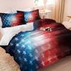 Grunge American Flag Print Duvet Cover Set 1 Duvet Cover & 1/2 Pillowcase Vintage Patriotic Bedding Set Soft Bedroom Decor