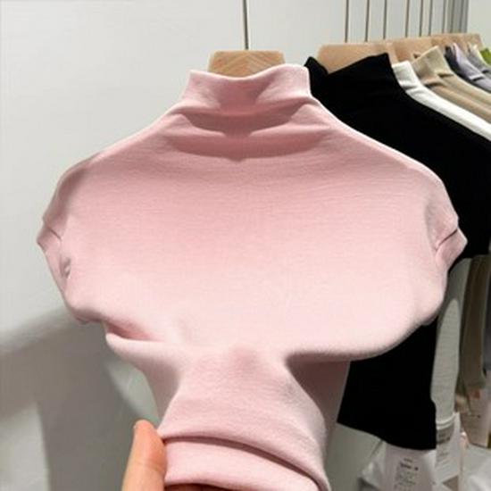 Modal High Neck Slim Fit Long Sleeve Women's Base Layer Top for Autumn/Winter Western Style