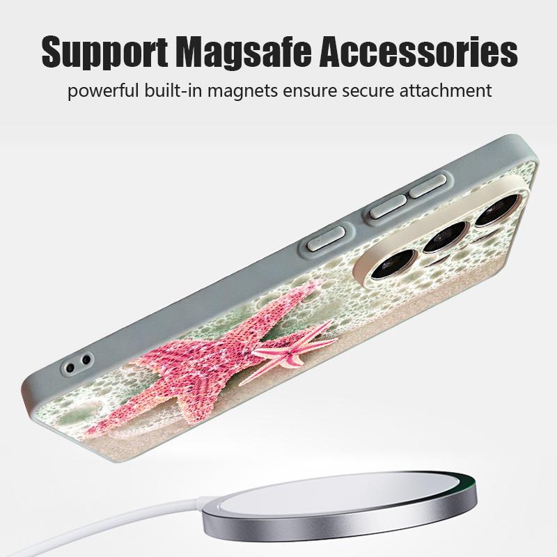 SeaWorld Pattern Case For Samsung Galaxy S26 Ultra S25 Edge S24 Plus S23 FE S22 A17 A54 A55 A56 A57 5G Magnetic For Magsafe Cover Octopus Starfish